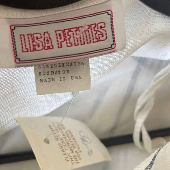 Vintage Lisa petites pin stripe dress with tag size 12 - Picture 11 of 11